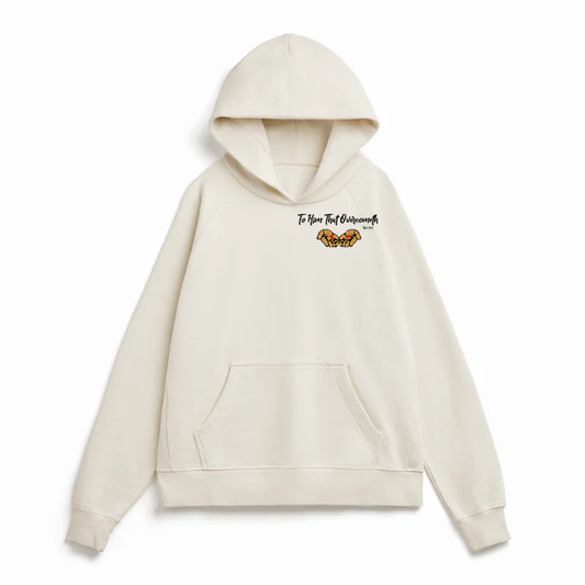 "To Him That Overcometh" Beige Hoodie