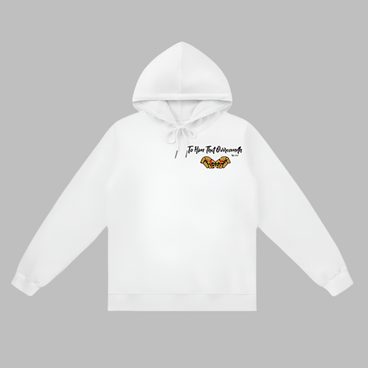 "To Him That Overcometh" White Hoodie